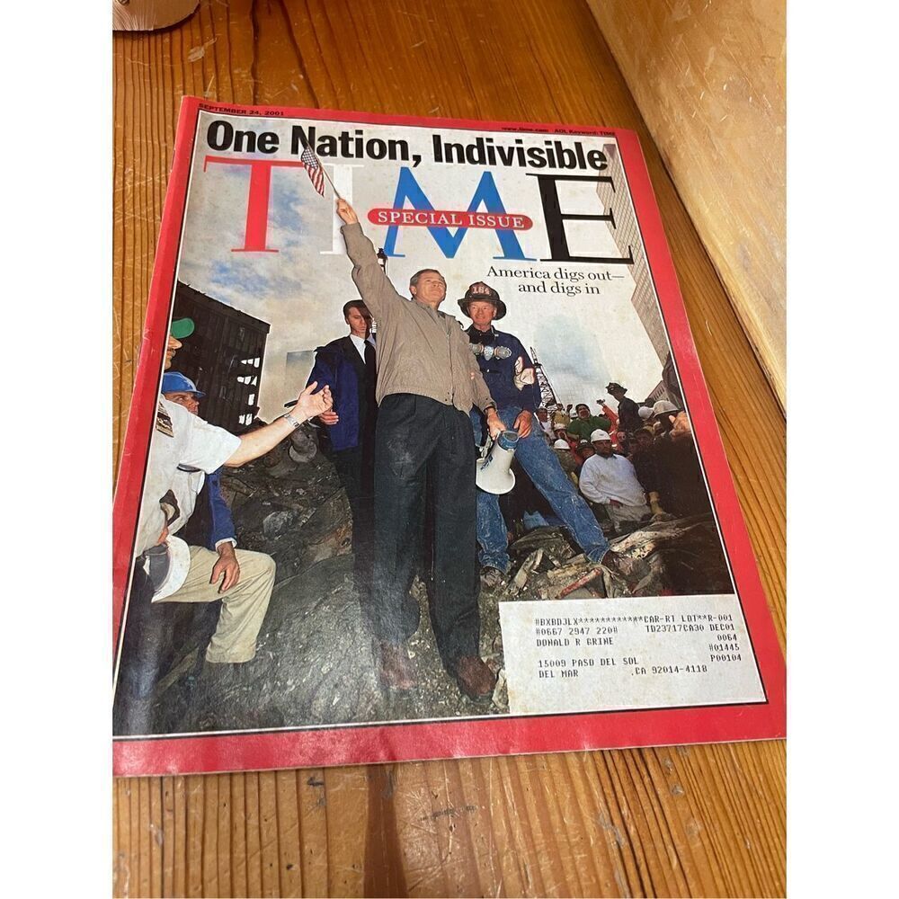 Time Magazine September 24 2001 Special Issue One Nation, Indivisible America Di